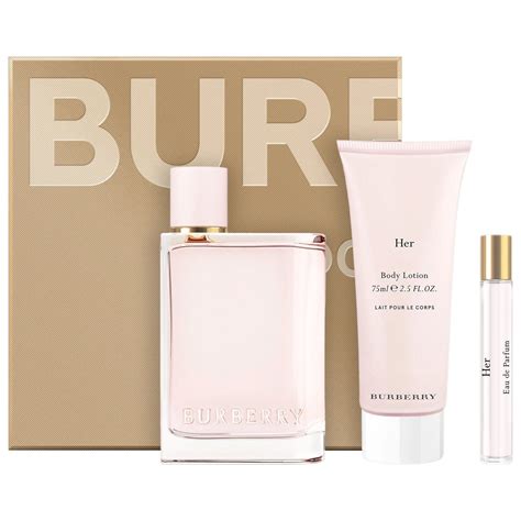 burberry body perfume women 3pc gift set|Burberry classic perfume gift set.